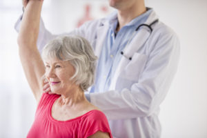 Resident working with therapist